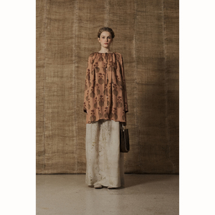 Mutedance 真丝圆领罩衫