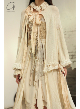 ARCHIVIO J.M.Ribot 短款绑绳毛衣开衫