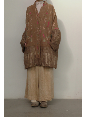 By Walid 巴斯玛和服毛呢外套大衣系列 手工刺绣 藏品级 古董面料