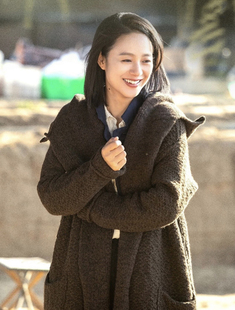 周韵 大别针连帽牦牛绒针织衫 比利时手作 Andresen Daniel