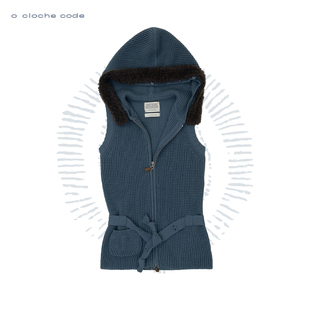 o cloche code 粗针带帽马甲