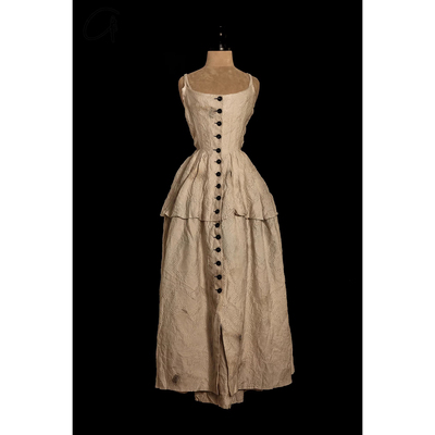 春夏自由调节吊带排扣连衣裙