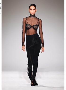 80%OFF Nensi Dojaka  透明折边合身长裤