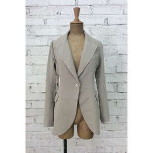 Marc 法国 一粒扣亚麻夹克短外套 手工 Bihan 40%OFF