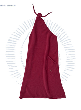 o cloche code 羊绒斜肩系带连衣裙