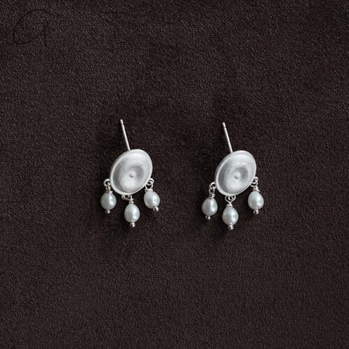 OLIO E ACETO  纯银圆月吊坠耳环