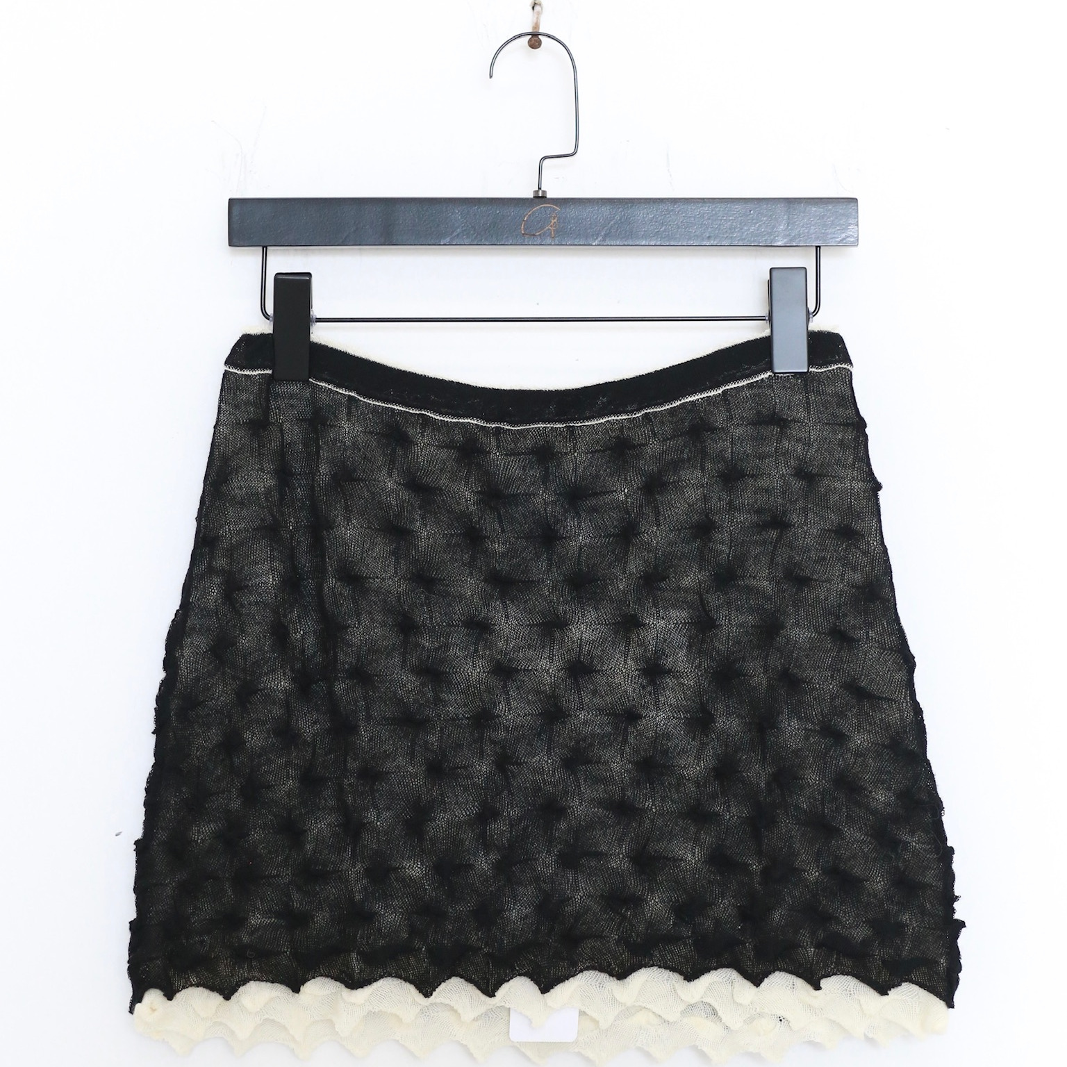 YANYAN KNITS BORLOR 双层迷你裙