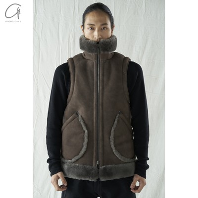 DEVOA23秋冬羊皮背心马甲