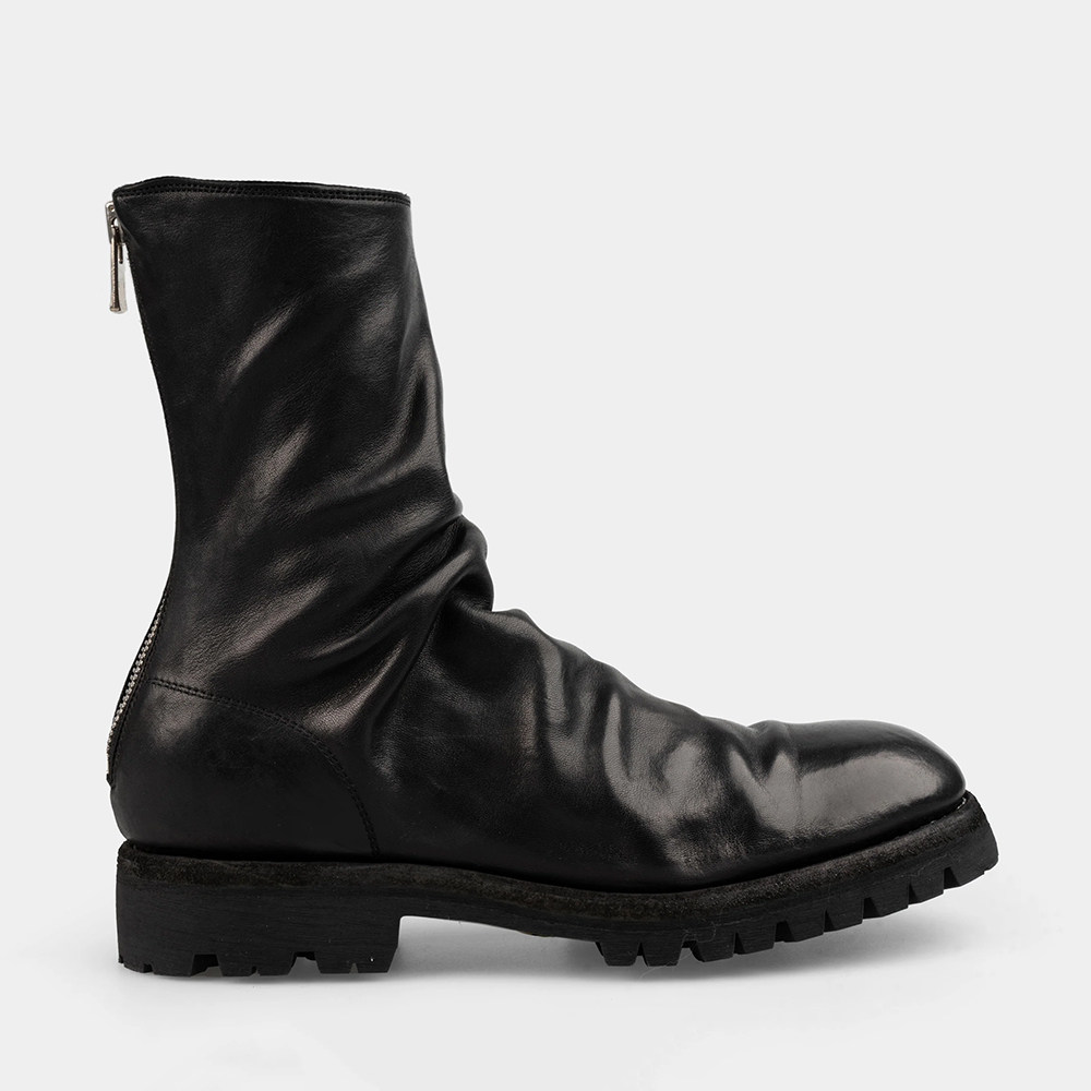 GUIDI 788V 软马皮面背面拉链高筒靴 意大利