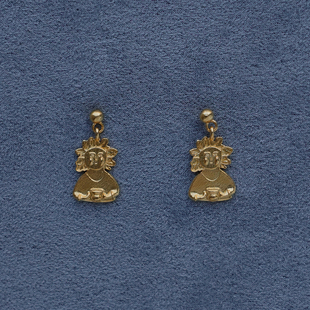 纯银 PEPE 镀金酒神耳环 SALE