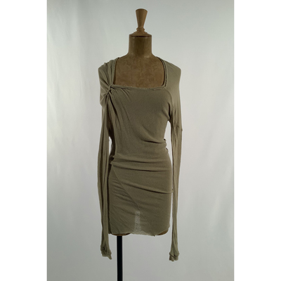 肩部系带不对称长袖上衣2861