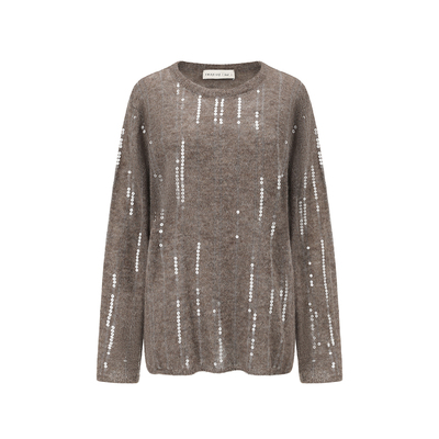 SWAYING 25秋冬 珠片绣羊驼毛上衣针织套衫/半裙