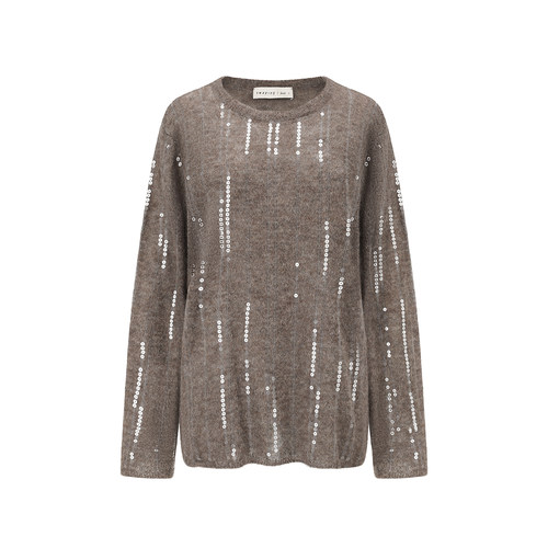 SWAYING 25秋冬 珠片绣羊驼毛上衣针织套衫/半裙