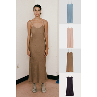 commonplace 葡萄牙 买手店 亚麻迪丁吊带连衣裙 BASERANGE