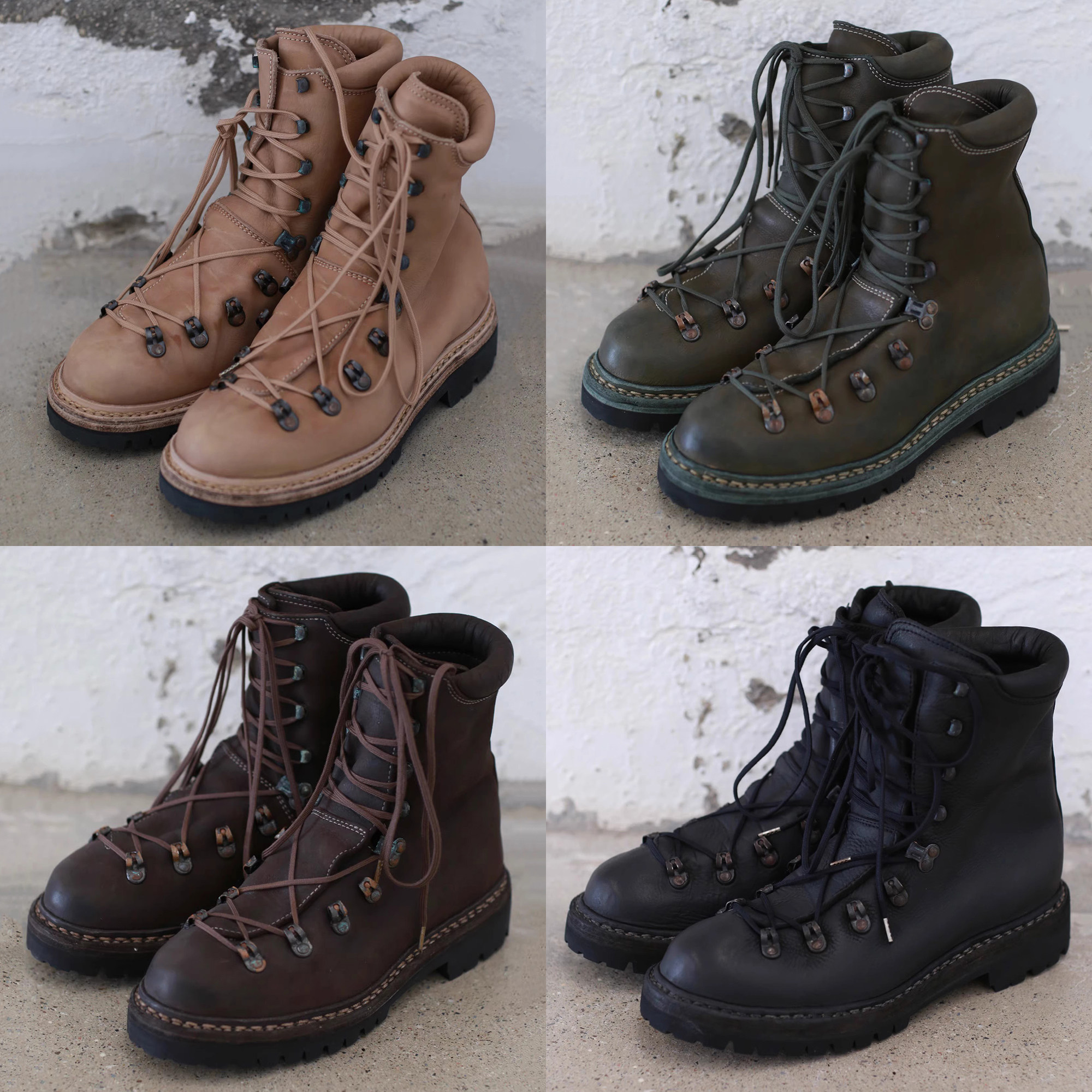 Guidi 20 Hiking 调制小牛全粒面徒步靴 意大利手作