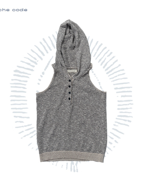 o cloche code 26SS 条纹连帽背心