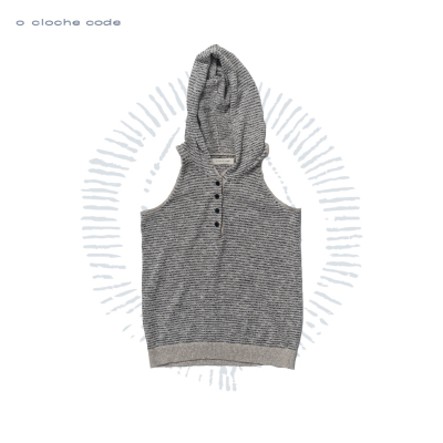 o cloche code 26SS 条纹连帽背心