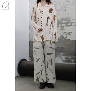 羊毛天然染色休闲裤 J.M.Ribot 意大利工匠 ARCHIVIO 60%OFF