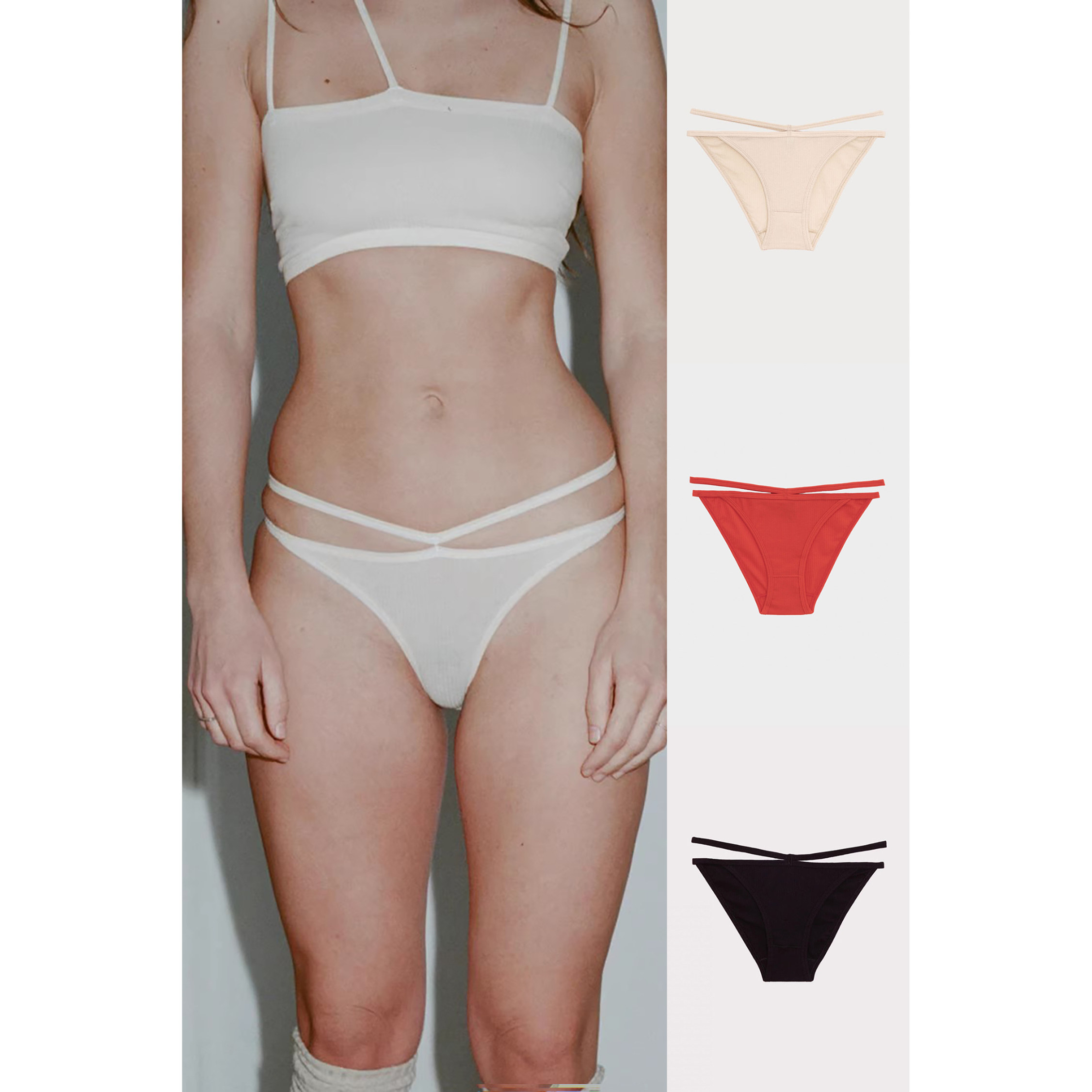 BASERANGE罗纹棉尼达短裤内裤