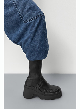 Miista 25秋冬 Deandra 黑色坡底中筒靴 西班牙