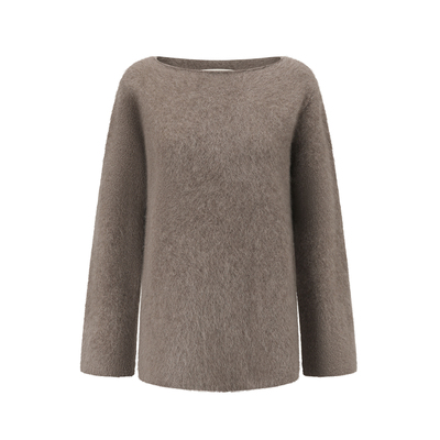 SWAYING 25秋冬 一字领牦牛拉绒套衫