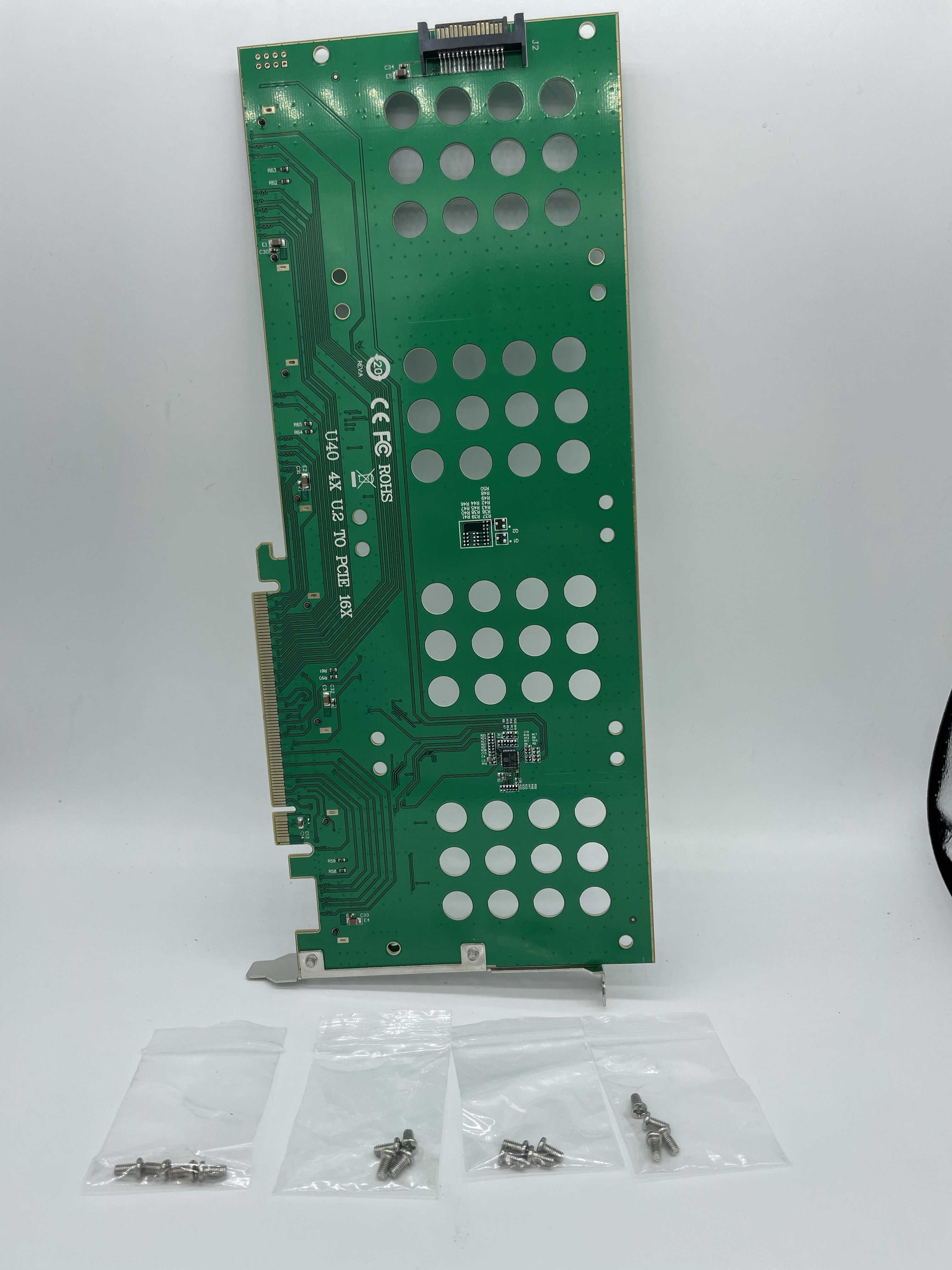 U.2 SSD TO PCIE3.0 ADAPTER BOARD U2 EXPANSION CARD PCI-E INTERFACE 4-PORT U2 TO PCIEX16