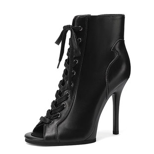 超高跟HEELS爵士舞短靴交叉系带跳舞专用PUMP舞鞋优雅不累脚欧美