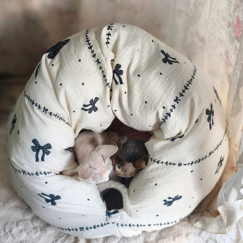 水洗棉手工定制diy粽子猫窝冬季加厚被窝窝头睡袋保暖柔软鸡屁股