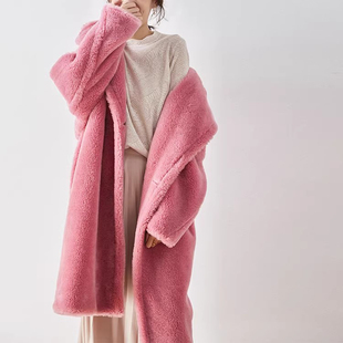 特价450元具暖teddy泰迪熊大衣羊羔毛皮毛一体羊剪绒皮草中长外套