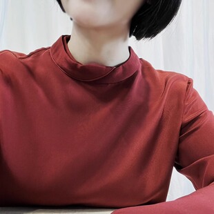 衬衫 Q406 科莫6A级30姆米真丝手工工艺叠领后背拉链长袖 7高端迦da
