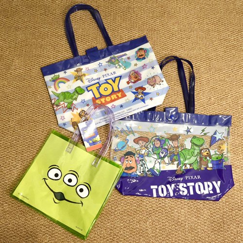 日本玩具总动员toystory三眼仔巴斯光年透明手提袋购物袋沙滩包