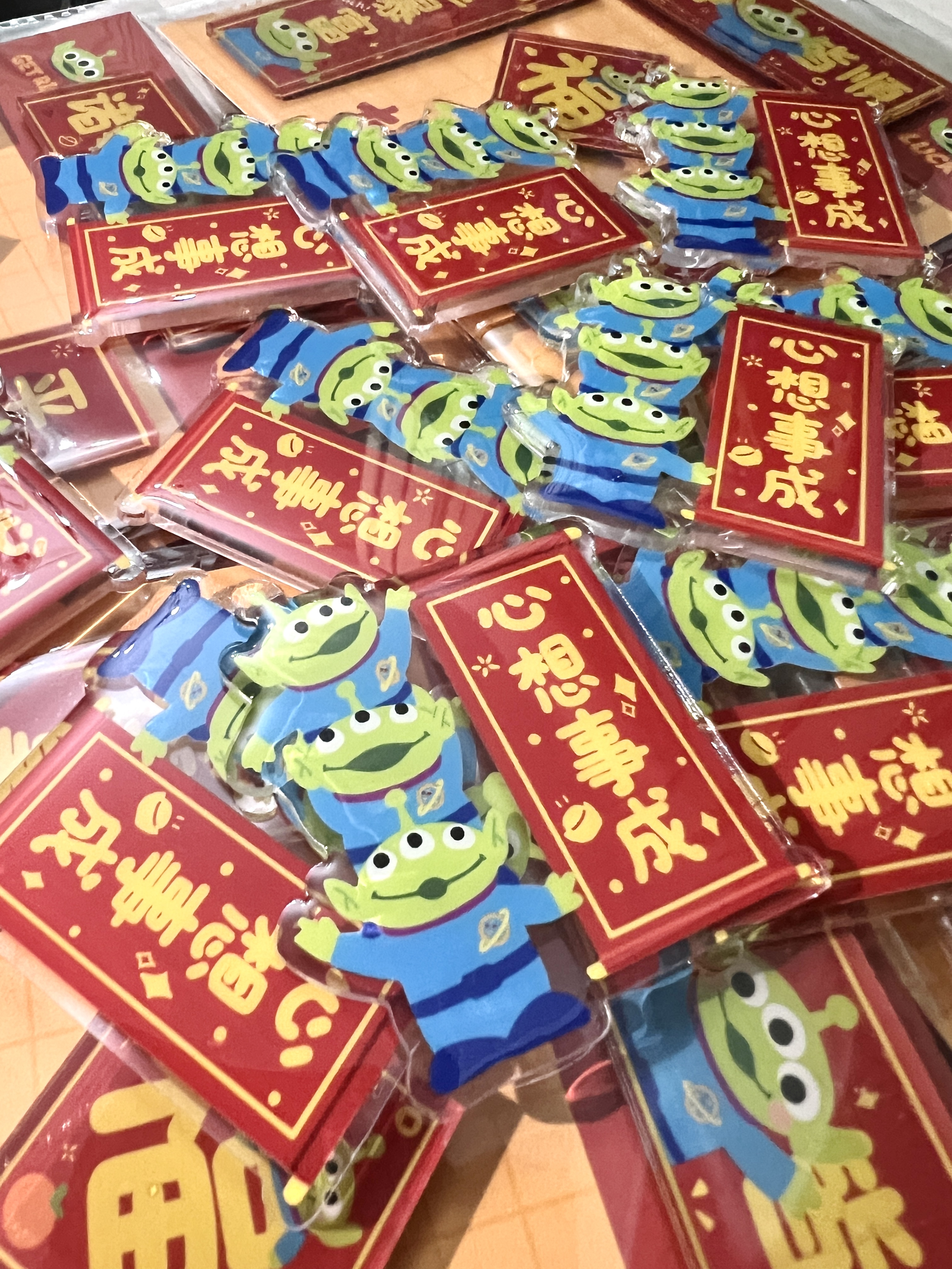 现货原创三眼仔冰箱贴亚克力冰箱贴心想事成