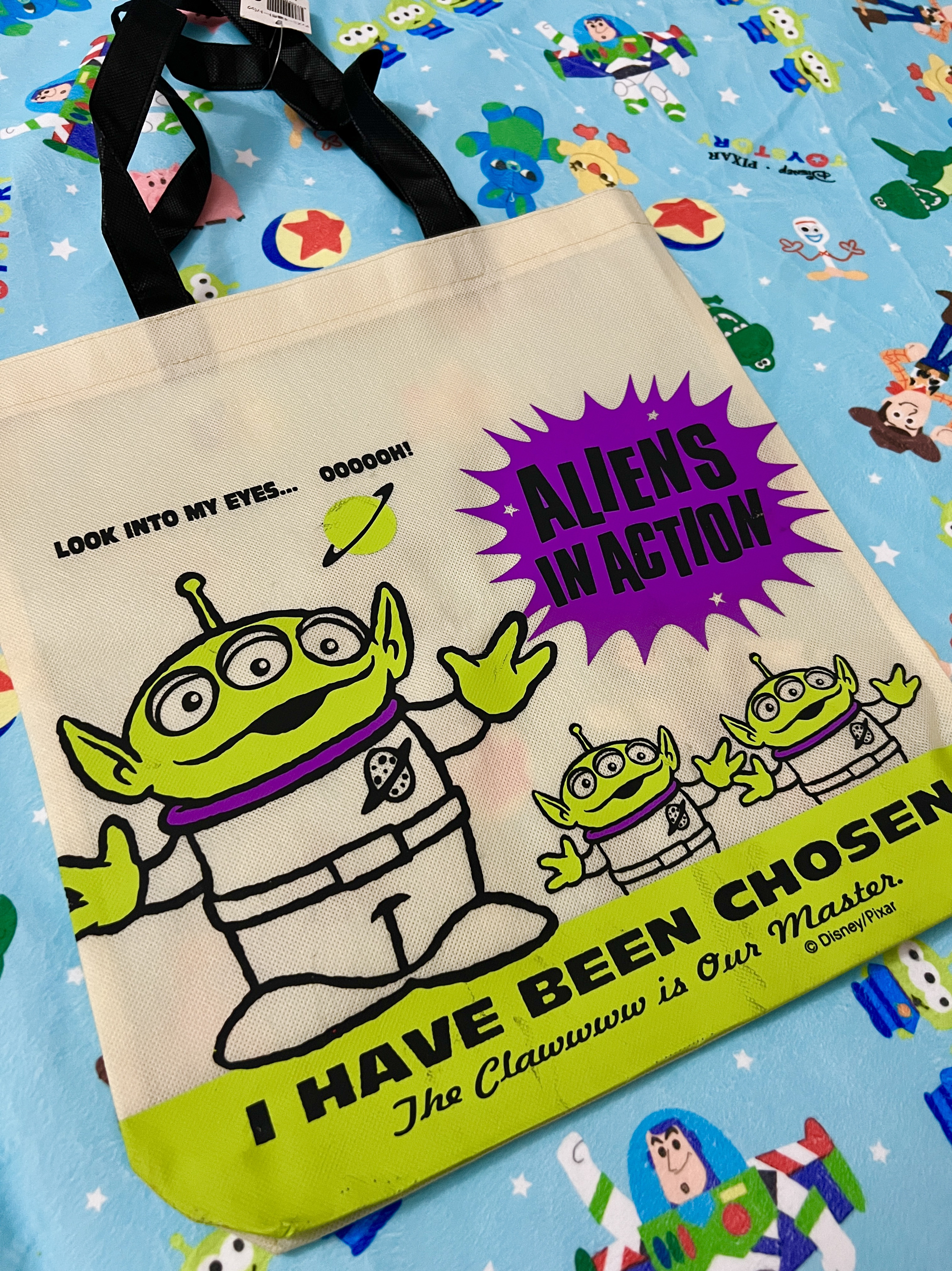 现货 玩具总动员 Alien 三眼仔 环保 无纺布收纳袋 购物袋 手提袋