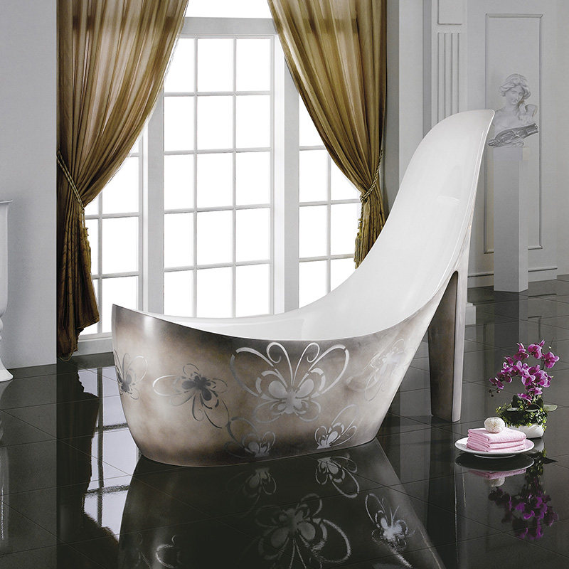 独特纯亚克力鸳鸯浴缸豪华别墅2米1.7米创意家用独立双人情趣泡澡