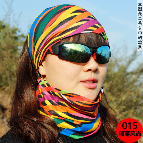 百变魔术头巾女户外登山速干围脖