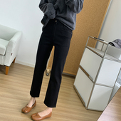 高腰显瘦显直小个子烟管裤 女2026春季 四面弹法棍牛仔裤 王牌直筒