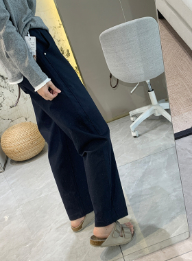 怒推4色！早春亚麻弹力哈伦休闲裤女高腰宽松显瘦小个子九分裤子