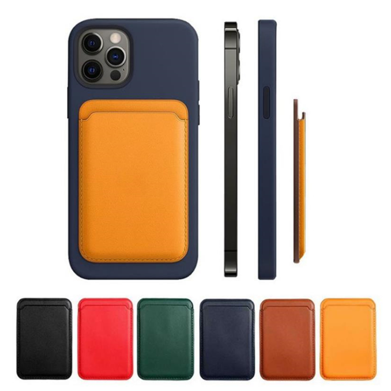 员工一体卡套强磁吸皮革支架学生