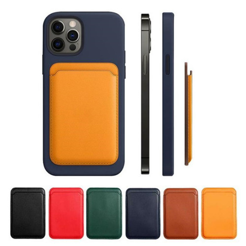 员工一体卡套强磁吸皮革支架学生