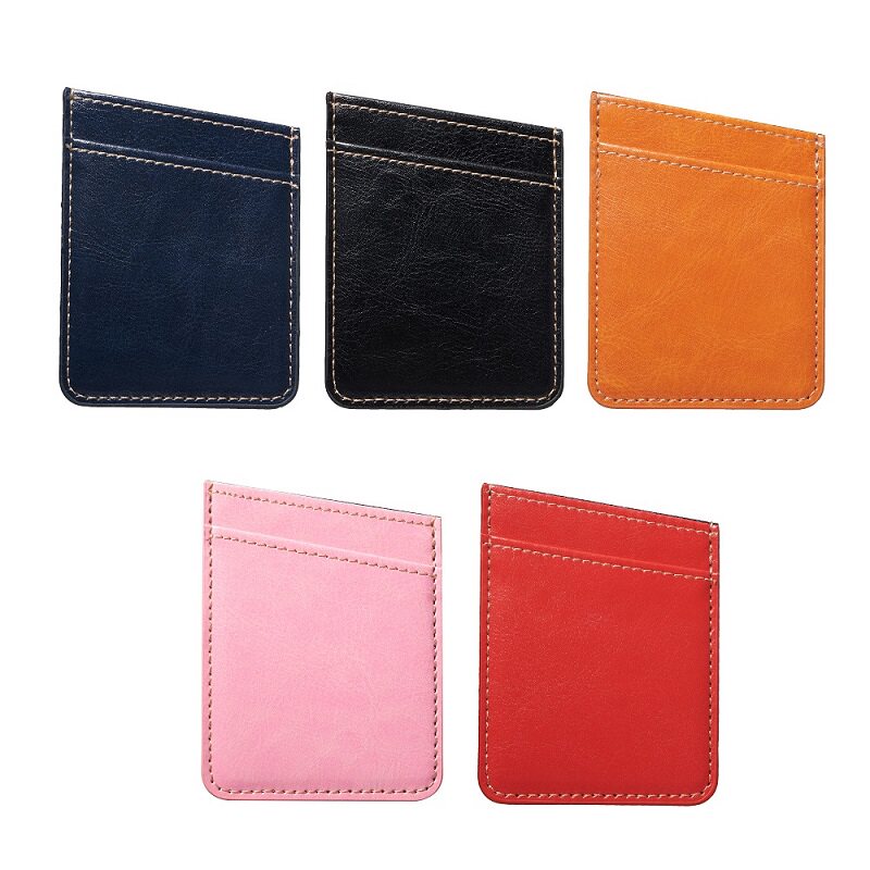 手机被贴非硅胶PU皮卡套包窄款双卡位适合更多机型饭银行卡身份证