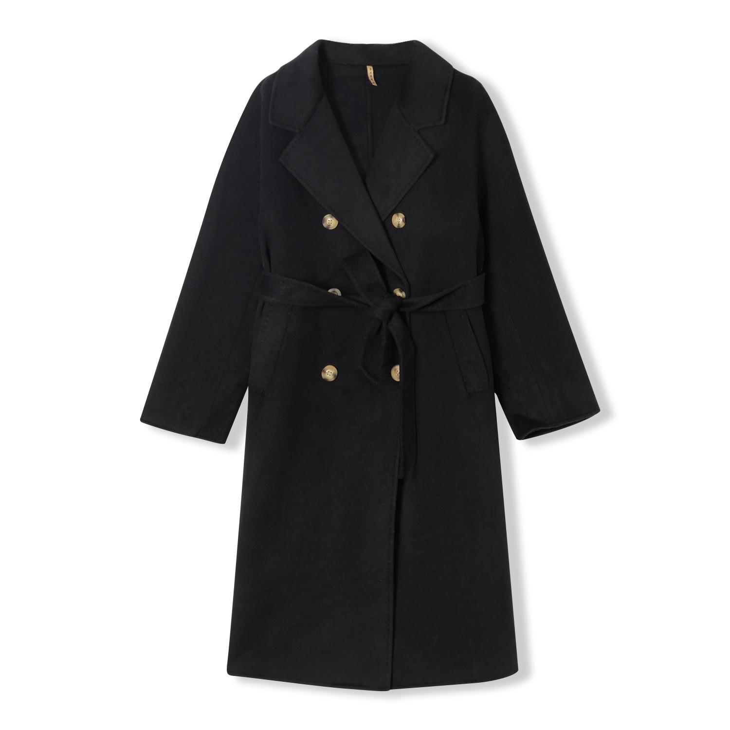 MIXMAX/美姿宝莲休闲气质中长款羊毛大衣女2024年秋冬季新款时尚