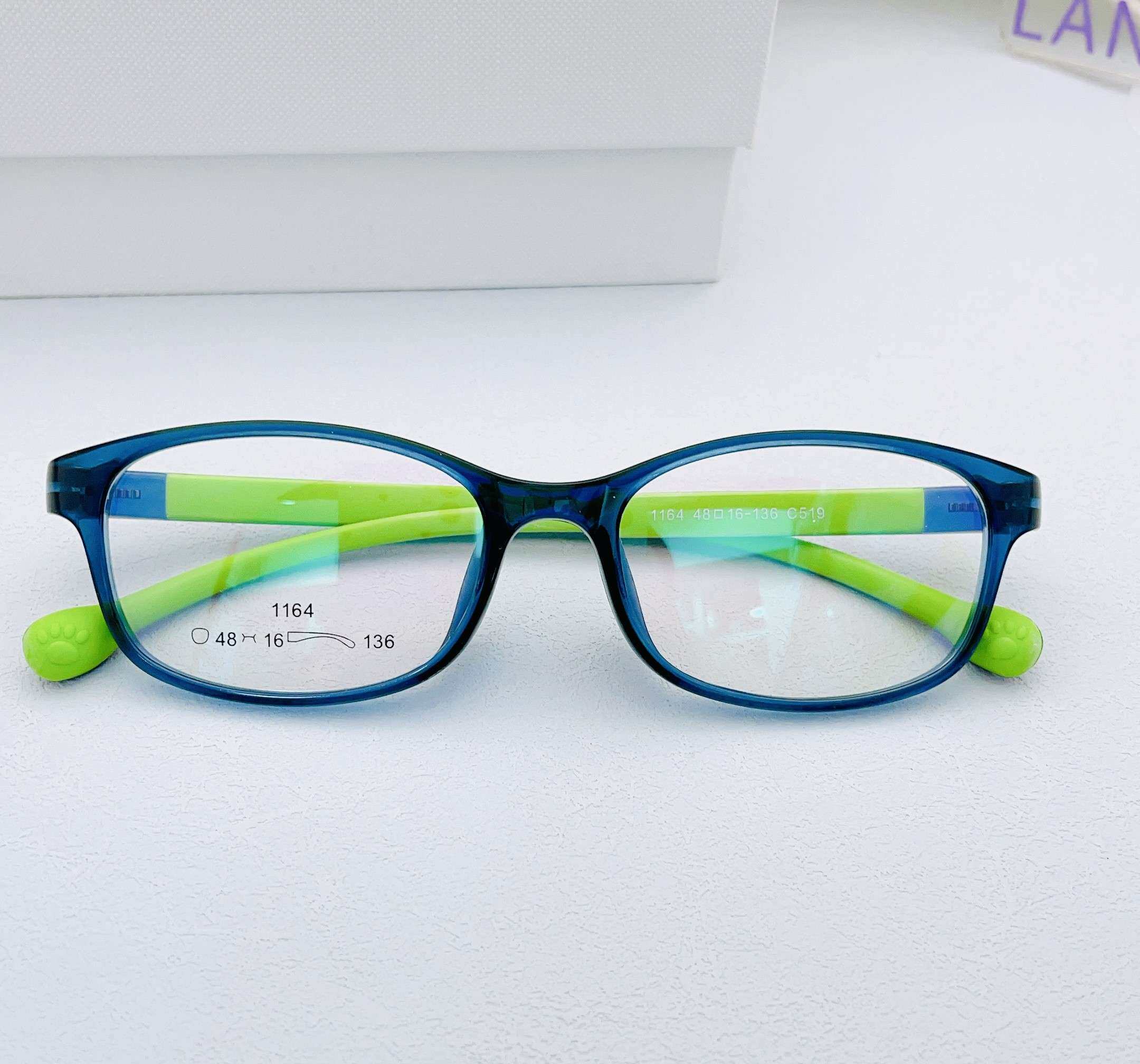 兰克佛格硅胶一体鼻托儿童1164眼镜框超轻舒适近视配镜眼镜架学生