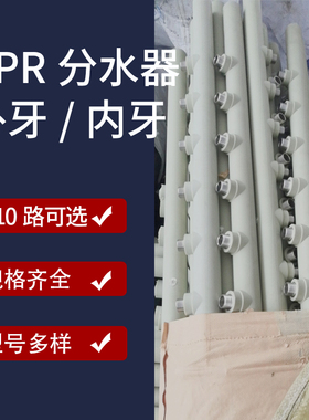 PPR外丝内丝分水器水表分水阀分支器主管63mm*120间分支4分6分1寸