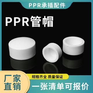 PPR配件管材管件管帽 堵帽自来水管管堵 PPR堵头D20-D160 4分-4寸