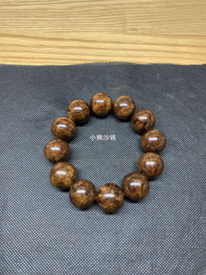 美国沙漠铁木手串2.0变异水波纹瘤疤料【小熊沙铁【一物一拍】