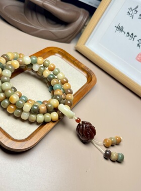 敦煌问天菩提手串108颗佛珠念珠男女文玩多圈手链菩提子手持盘玩
