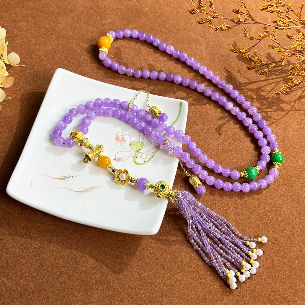 爆款长款毛衣链新中式热卖手工串珠项链女现货