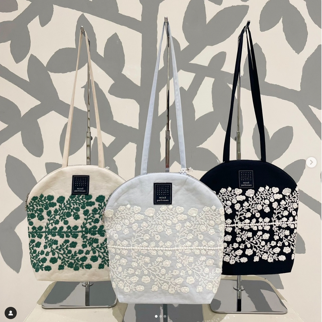 mina皆川明蕾丝刺绣贝壳包麦芬包