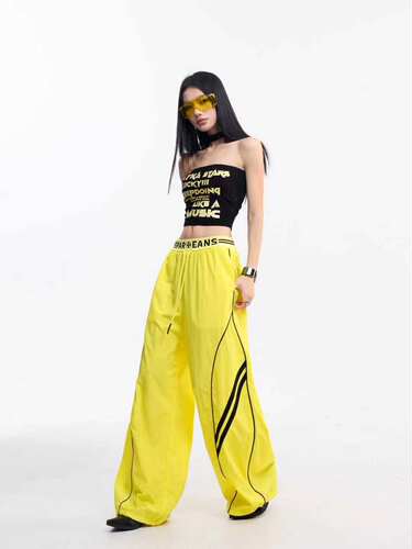 拓谷专柜正品2026春夏新款时尚百搭显瘦松紧腰抽绳休闲裤女C60112