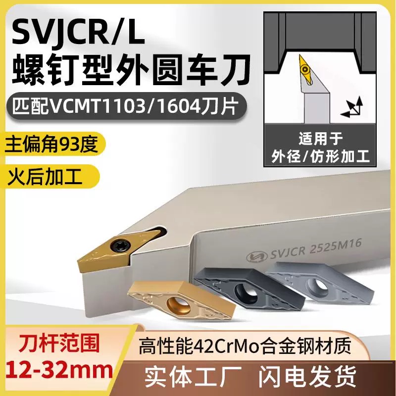 93度螺钉型外圆车刀SVJCR